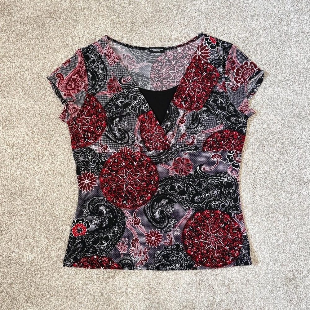Y2K Perception Concept Office Siren Babydoll Blouse — Best for M